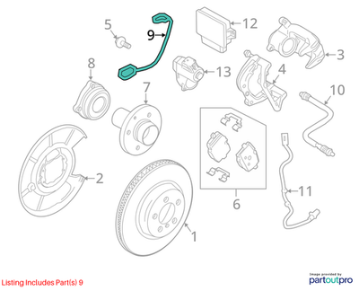 2011–2016 BMW 520i Rear Brake Pad Sensor USED OEM 34356791962