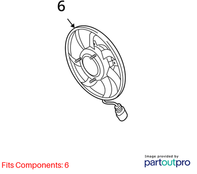 Volkswagen 2005-2018 Passat Engine Cooling Fan Motor 1K0959455ET