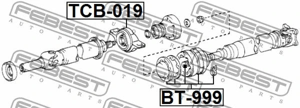 FEBEST 2001-2002 Toyota RAV4 Drive Shaft Bearing TCB-019