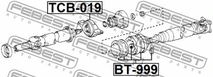 FEBEST 2001-2002 Toyota RAV4 Drive Shaft Bearing TCB-019