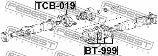 FEBEST 2001-2002 Toyota RAV4 Drive Shaft Bearing TCB-019