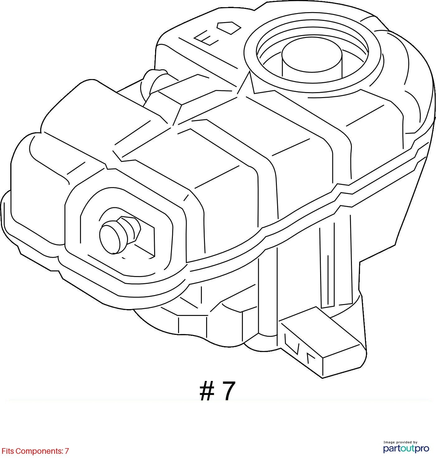 2012-2018 Audi A6 A7 Coolant Expansion Tank / Reservoir Used OEM 4G0121403AC