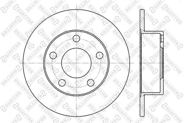 STELLOX 1999-2005 Audi A4 Brake Disc 23-0807