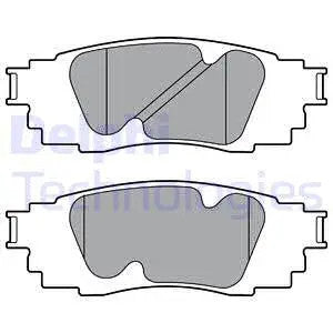 DELPHI TOYOTA Brake Pad Set, Disc Brake LP3392