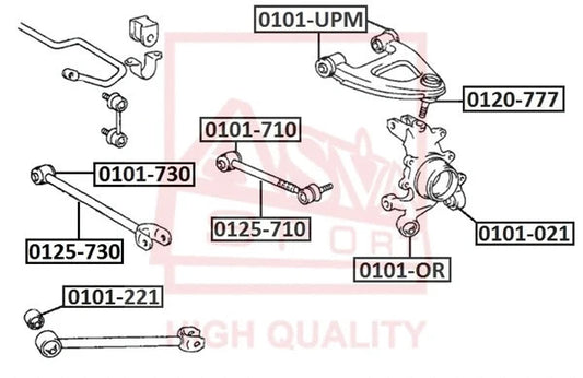 Febest Toyota 48710-22300 Rear Transverse Link With Ball Joint 0125-710