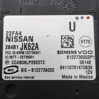 2007-2009 Infiniti G37X Controller Assembly - BCM 284B1JK62A
