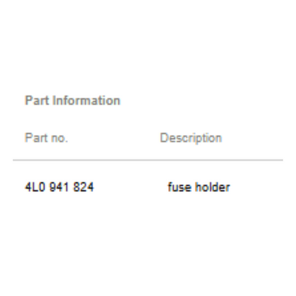 2009–2015 Audi A4 Fuse Holder Used OEM 4L0941824