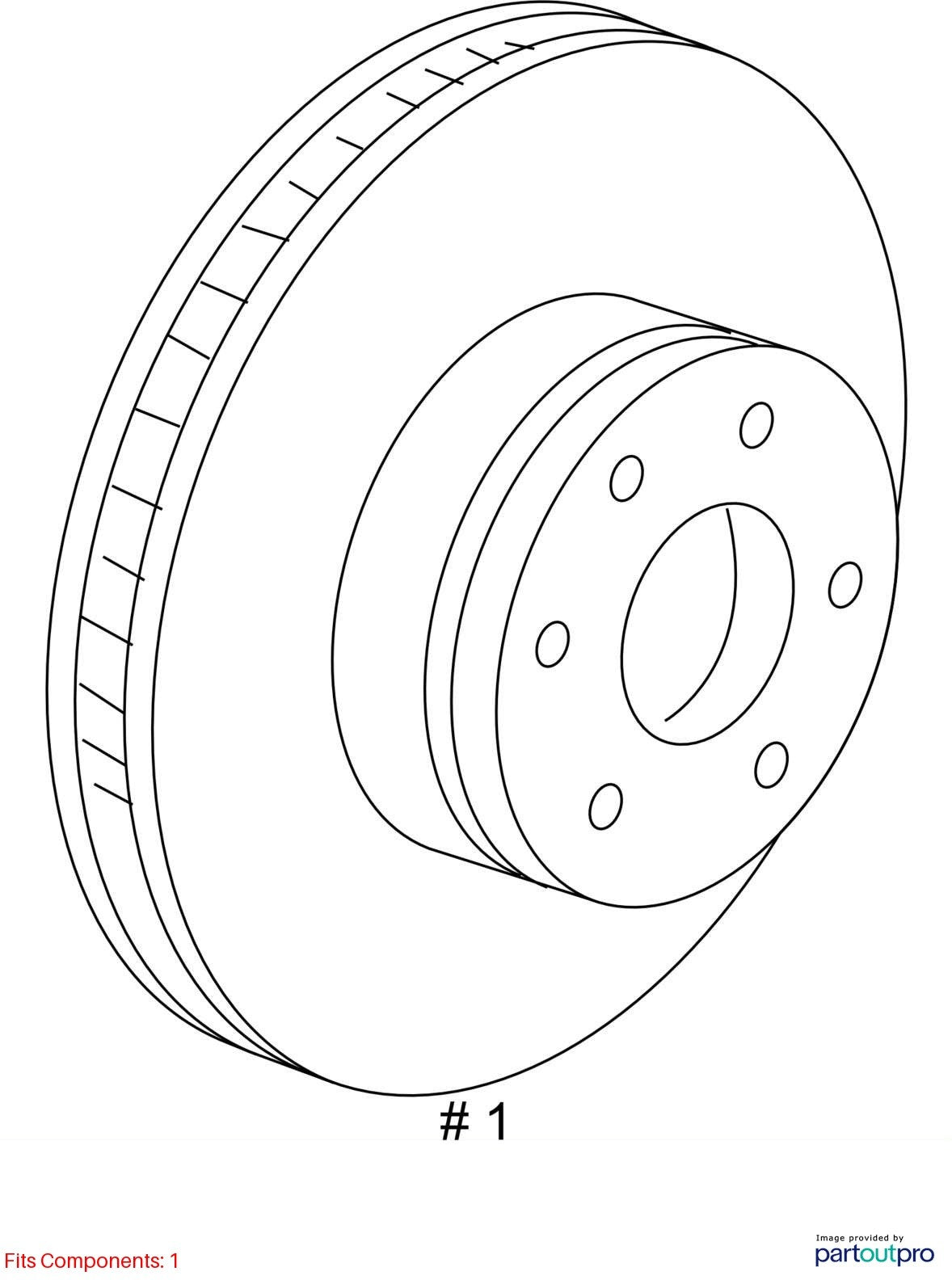 2011–2016 BMW 520i Front Brake Disc Lightweight Ventilated USED OEM 34116794429