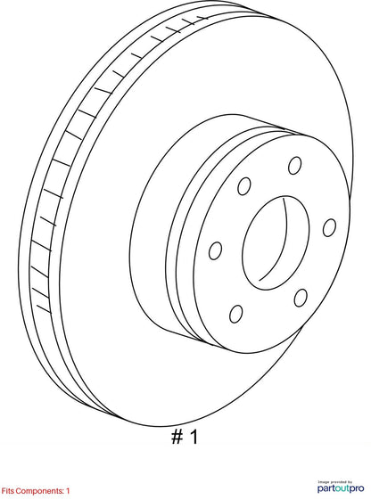 2011–2016 BMW 520i Front Brake Disc Lightweight Ventilated USED OEM 34116794429