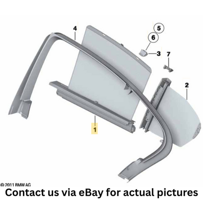 2010-2016 BMW 520i Right Rear Door Sun Blind Used OEM 51359171742