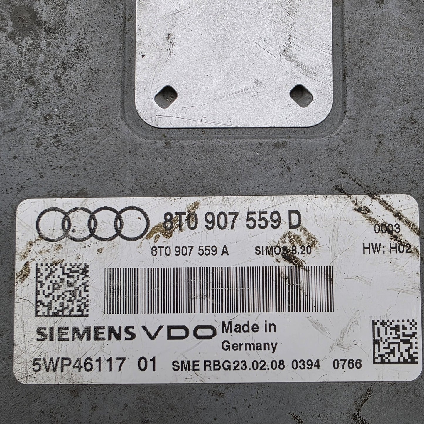 2007-2017 Audi A4 ENGINE CONTROL UNIT SIMOS 8.20 8T0907559D
