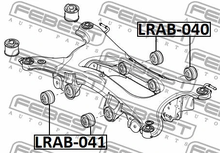 FEBEST 2006-2019 Land Rover Freelander Rear Crossmember Bushing LRAB-040