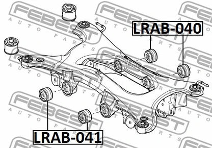 FEBEST 2006-2019 Land Rover Freelander Rear Crossmember Bushing LRAB-040