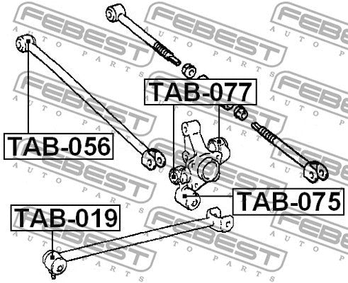 FEBEST 2006 Toyota Camry Rear Trailing Arm Bushing TAB-019