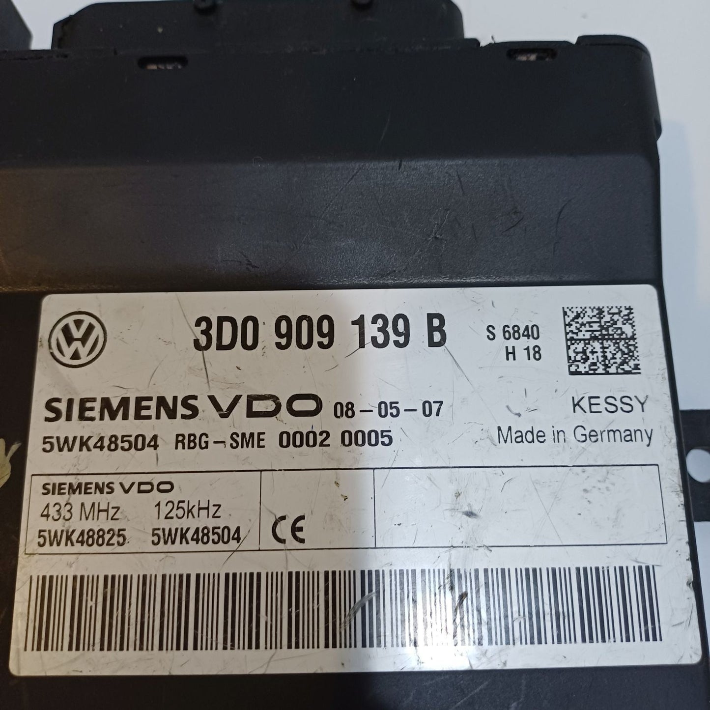 2006 Porsche Cayenne Kessy Control Unit 3D0909139