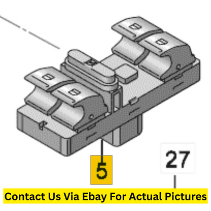 2012 Volkswagen CC Interior Control Switch Combo – Windows, Mirrors & Trunk