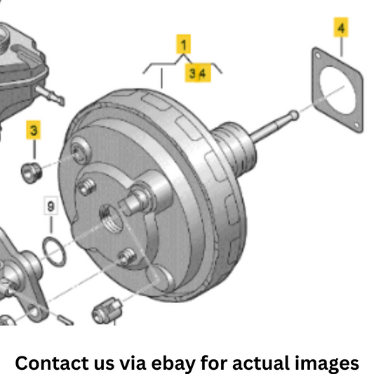 2007 Audi Q7 Brake Servo Dual Diaphragm Used OEM 7L8612105D