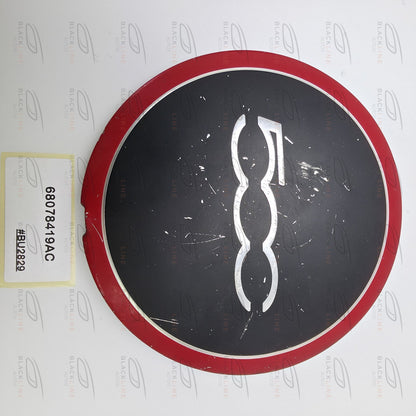 2012-2019 Fiat 500 Wheel Center Cap Black and Red 68078419AC