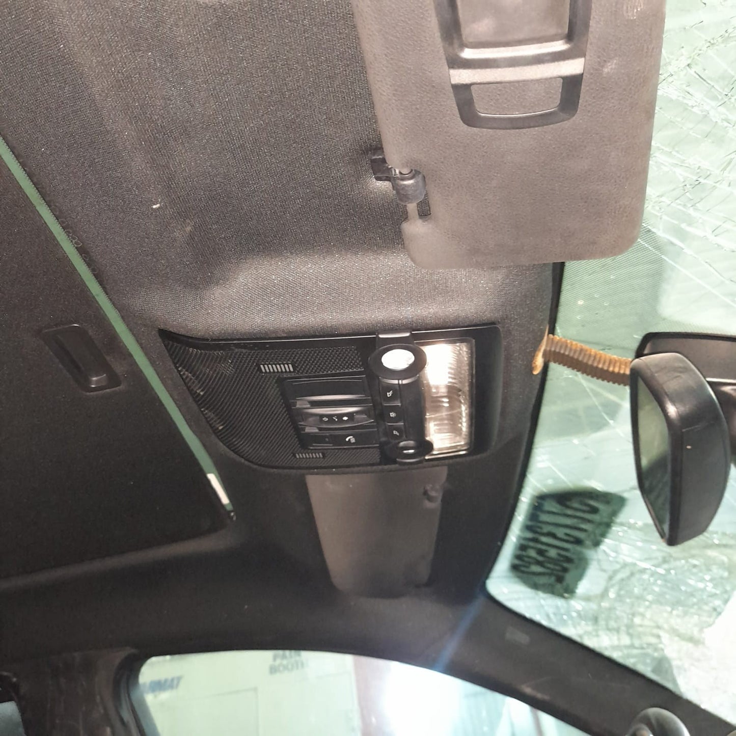 2012 BMW X6 Right Sun Visor w/ Make‑Up Lamp Used OEM 51167281648