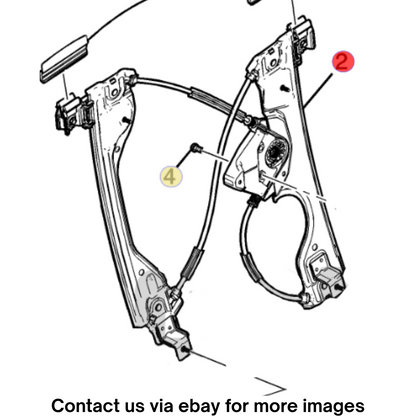 2018 Cadillac CTS Front Side Window Regulator Left Used OEM 23189478