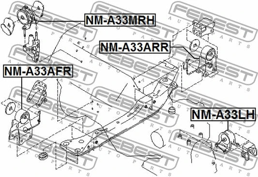 FEBEST 1994-2006 Nissan Maxima Left Engine Mount NM-A33LH