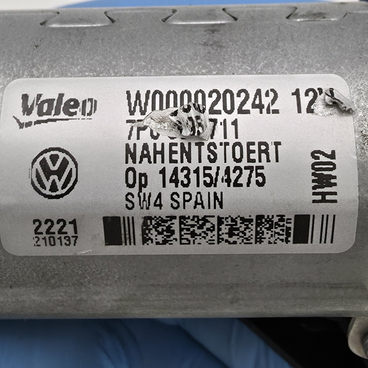 2011-2017 Volkswagen Touareg Rear Windshield Wiper Motor 7P0955711