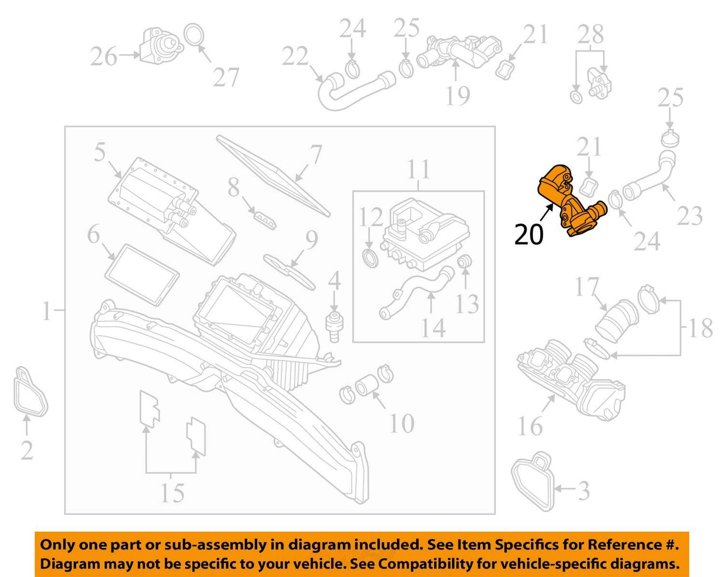 2013-2018 Audi RS7 Turbo Diverter Valve Flange / Adapter 079145751F