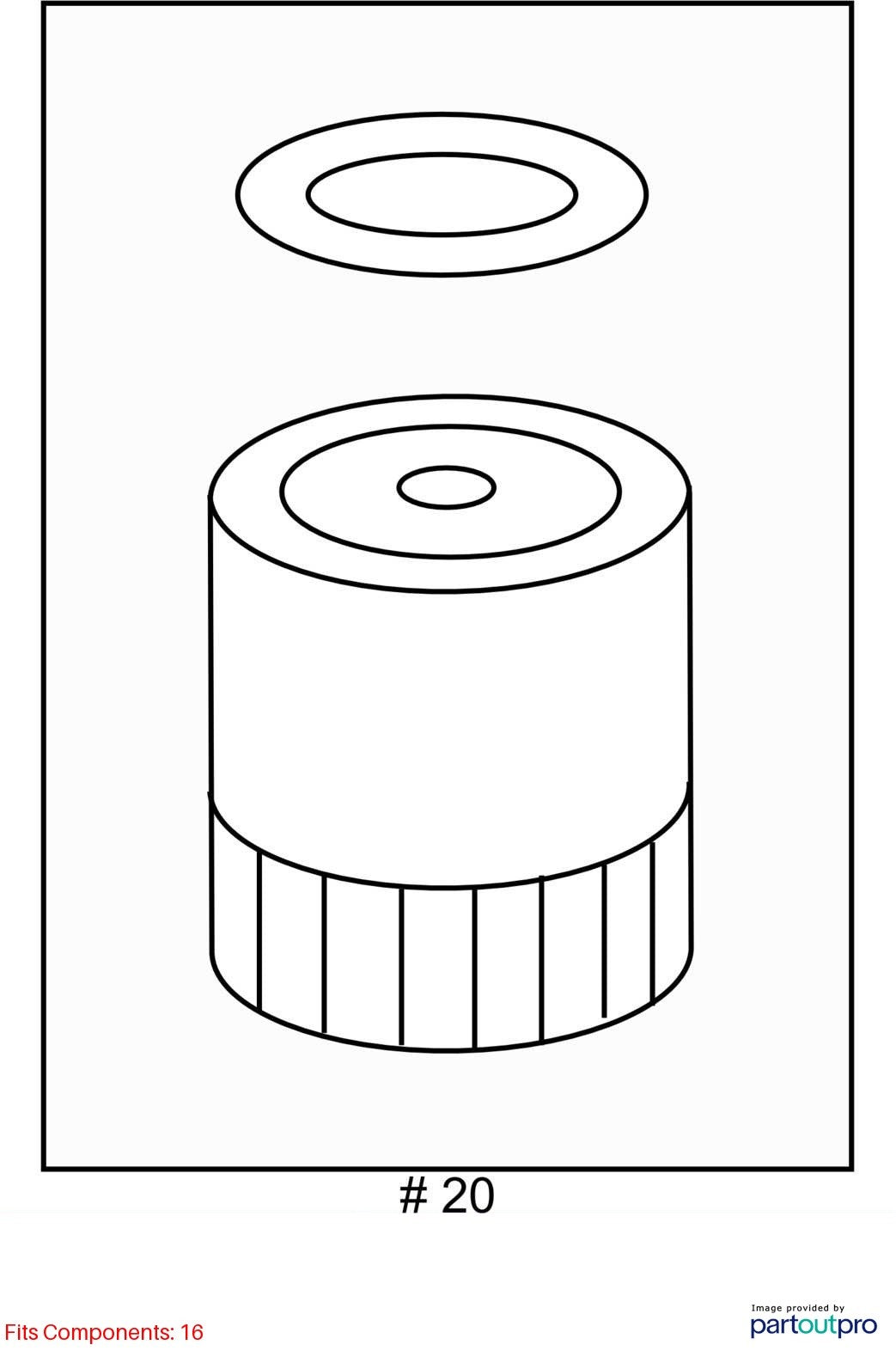 2018 Cadillac CTS Engine Oil Filter Used OEM 12640445
