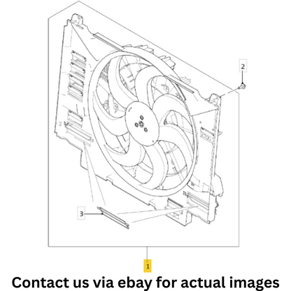 2018 Jaguar F-Pace Radiator Cooling Fan Motor Used OEM T4A3313