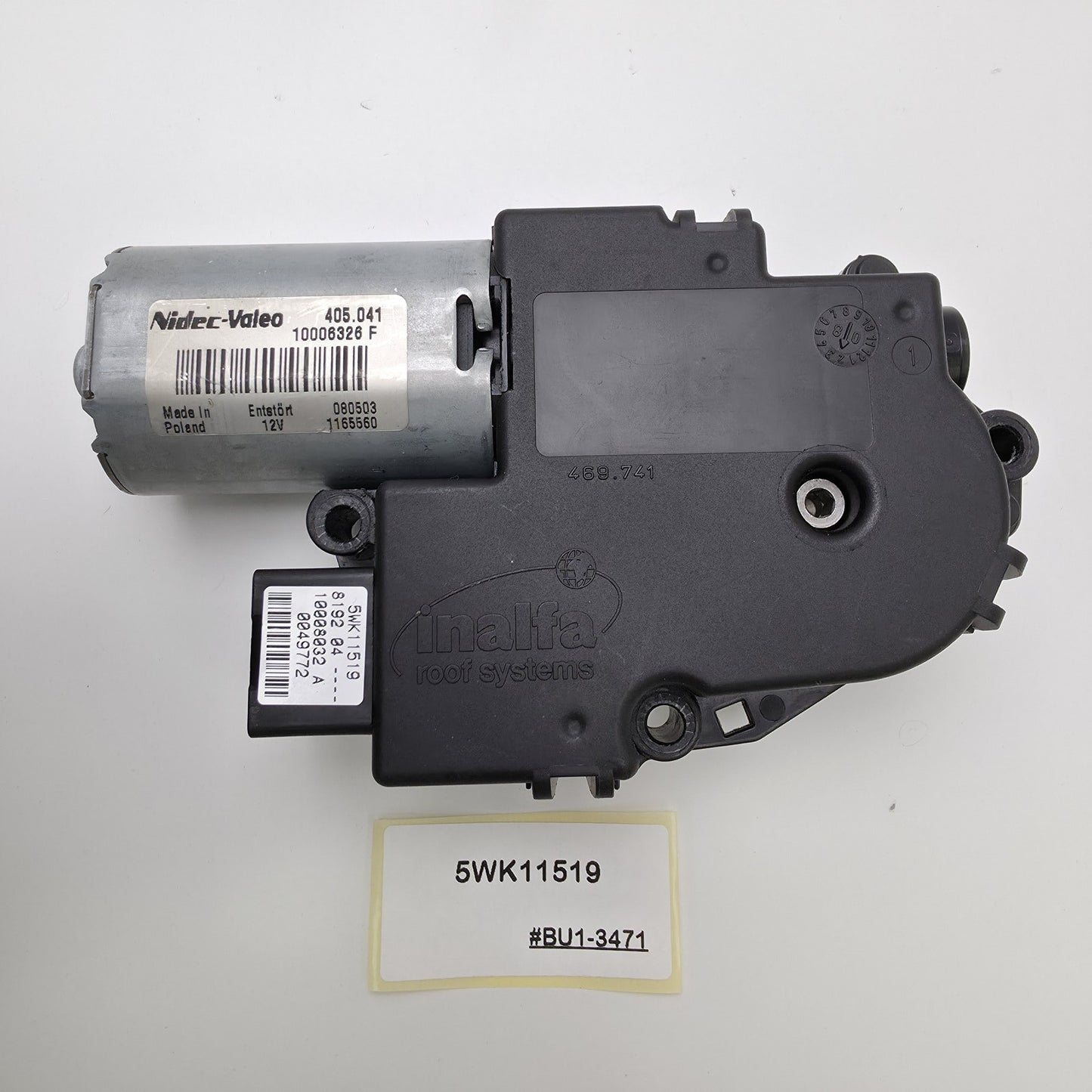 2008-2014 Mercedes-Benz C-Class Panoramic Sunroof Motor 5WK11519