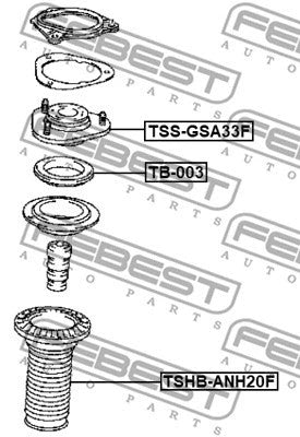 FEBEST 2008-2015 Toyota RAV4 Front Shock Absorber Boot TSHB-ANH20F