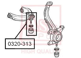 FEBEST 1994-1997 Honda Accord Ball Joint Front Upper Arm 0320-313