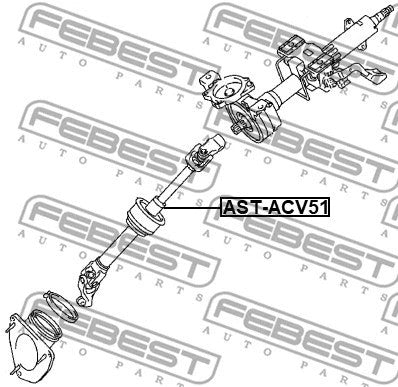 FEBEST 2011-2020 Toyota Camry Intermediate Steering Shaft AST-ACV51