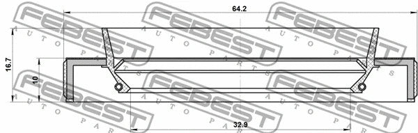 FEBEST TOYOTA Drive Shaft Oil Seal 95HBS-34641017C