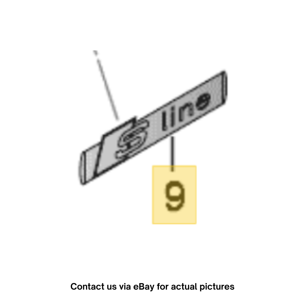 2012 Audi A4 Left Side S‑Line Emblem Used OEM 8N0853601A