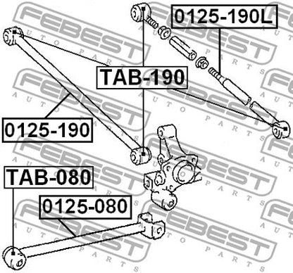 FEBEST 2012-2018 Lexus ES350 Rear Transverse Arm Bushing TAB-190