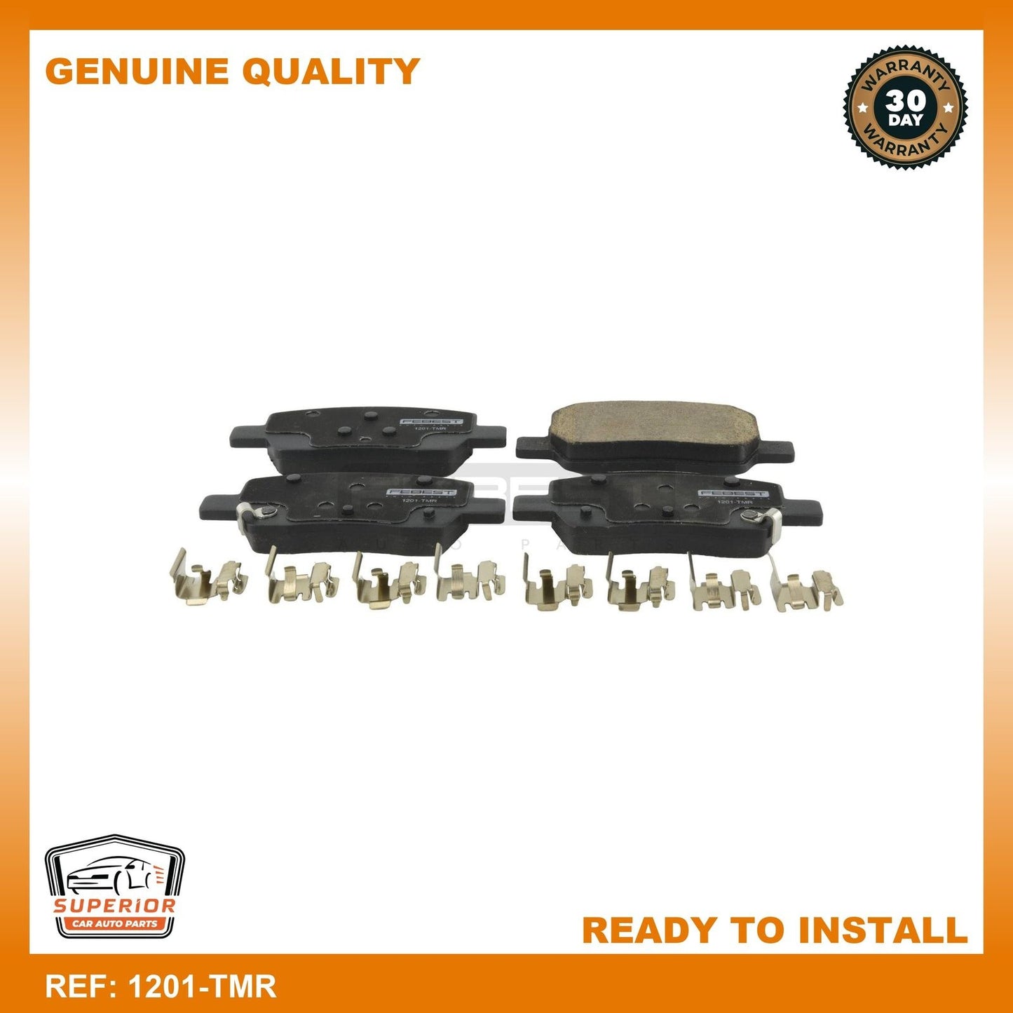 FEBEST 2018-2020 Hyundai Santa Fe Pad Kit Disc Brake Rear 1201-TMR