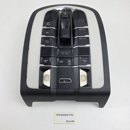 2003-2026 Porsche Panamera OVERHEAD ROOF CONSOLE DOME LIGHT SWITCH 7PP959551FN