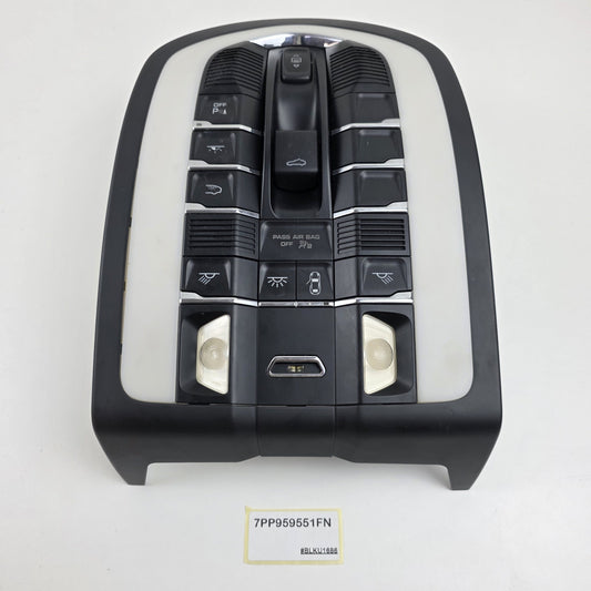 2003-2026 Porsche Panamera OVERHEAD ROOF CONSOLE DOME LIGHT SWITCH 7PP959551FN