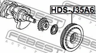 FEBEST 2001-2009 Honda Accord Crankshaft Pulley J35A6 HDS-J35A6