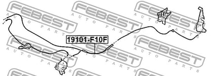 FEBEST BMW Cable Assembly Hood Lock Control 19101-F10F