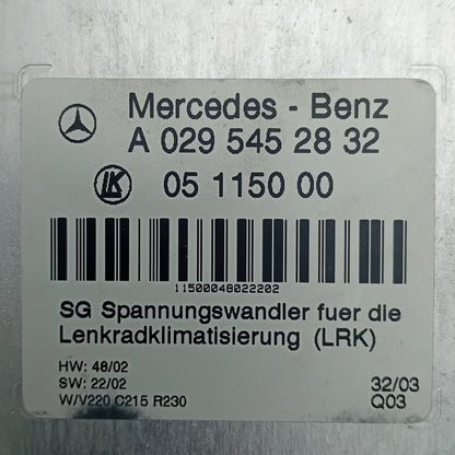 2005 Mercedes-Benz S350 STEERING WHEEL HEATER CONTROL UNIT A0295452832