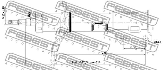 FEBEST HYUNDAI Shock Absorber Front Left 22110-001FL