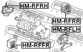 FEBEST Honda LEFT ENGINE MOUNT (HYDRO) - HM-RFLH