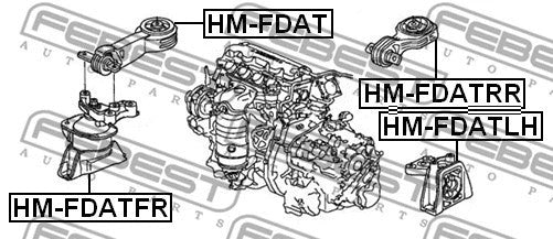 FEBEST 2005-2012 Honda Civic Front Engine Mount AT HM-FDAT