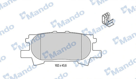 MANDO 2003 Lexus RX300 Rear Disc Brake Pad Set MBF015613