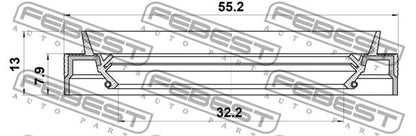FEBEST 2001-2005 Nissan Almera Drive Shaft Oil Seal 95JEY-34550813R