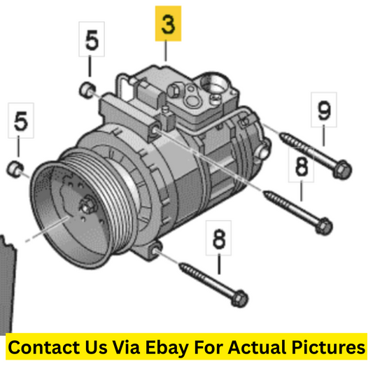 2012 Volkswagen Touareg A/C Compressor Used OEM 7P0820803E