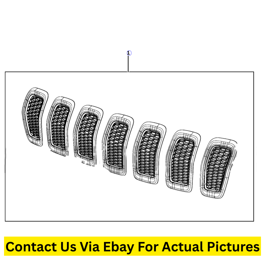 2014 Jeep Cherokee Radiator Grille Kit Used OEM 68138335AB