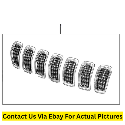 2014 Jeep Cherokee Radiator Grille Kit Used OEM 68138335AB